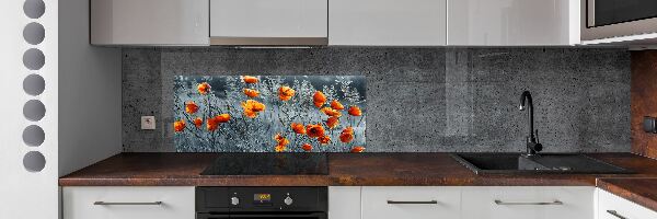 Kitchen splashback Field poppy seed