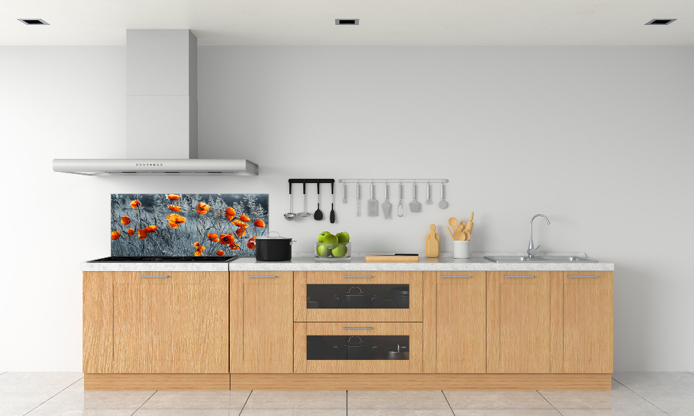 Kitchen splashback Field poppy seed