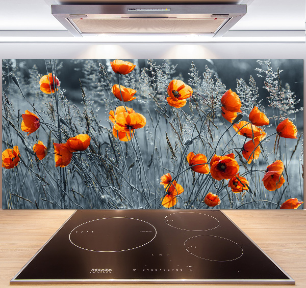 Kitchen splashback Field poppy seed