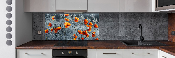 Kitchen splashback Field poppy seed