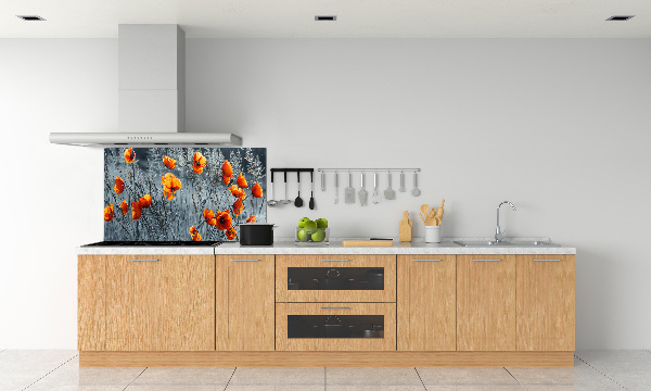 Kitchen splashback Field poppy seed