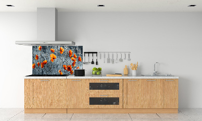 Kitchen splashback Field poppy seed