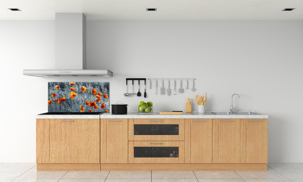 Kitchen splashback Field poppy seed