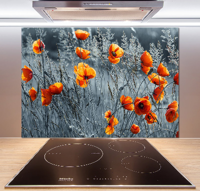 Kitchen splashback Field poppy seed