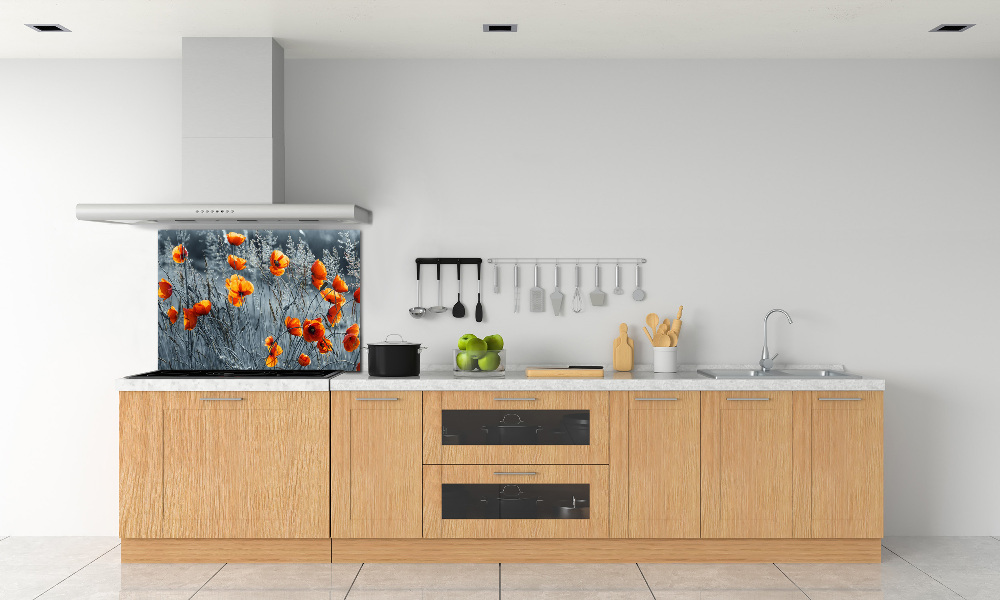 Kitchen splashback Field poppy seed