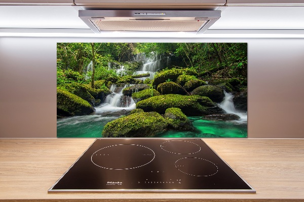 Cooker splashback Waterfall in the forest