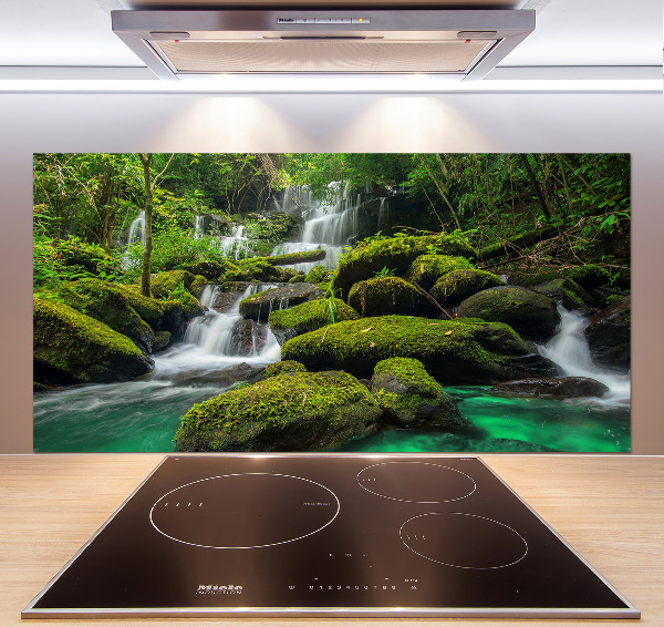 Cooker splashback Waterfall in the forest