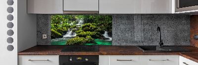 Cooker splashback Waterfall in the forest