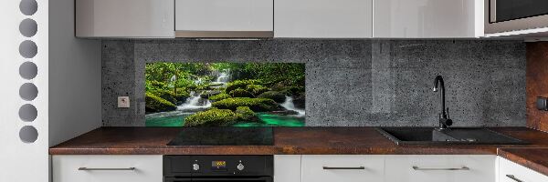 Cooker splashback Waterfall in the forest