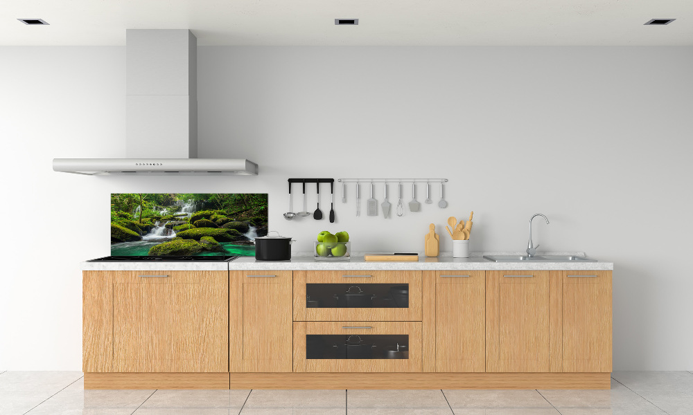 Cooker splashback Waterfall in the forest