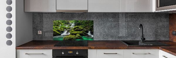 Cooker splashback Waterfall in the forest