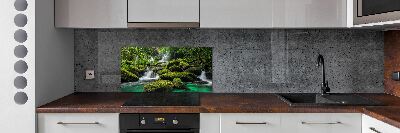 Cooker splashback Waterfall in the forest