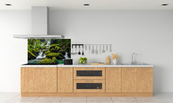 Cooker splashback Waterfall in the forest