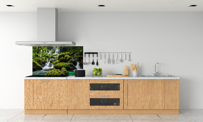 Cooker splashback Waterfall in the forest