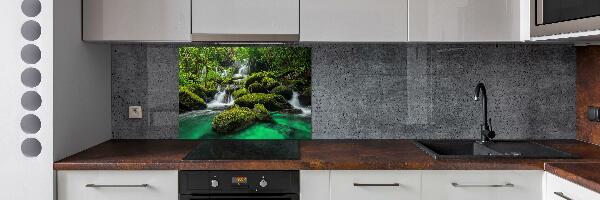 Cooker splashback Waterfall in the forest