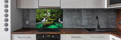 Cooker splashback Waterfall in the forest