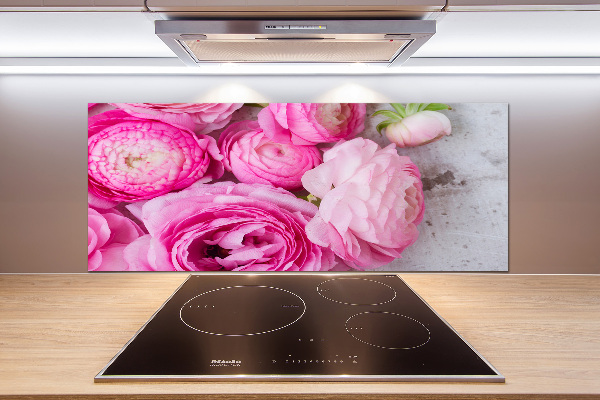 Kitchen splashback Wild roses