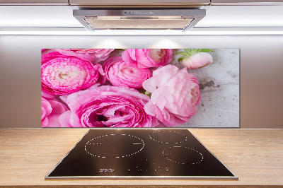 Kitchen splashback Wild roses