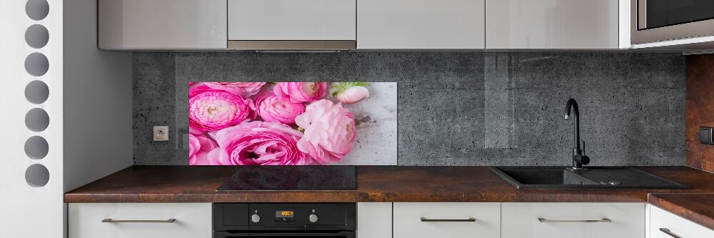 Kitchen splashback Wild roses