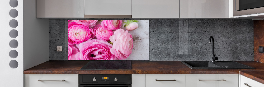 Kitchen splashback Wild roses