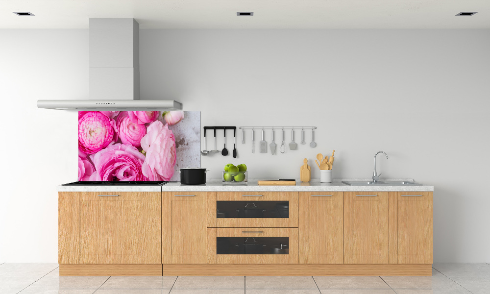 Kitchen splashback Wild roses