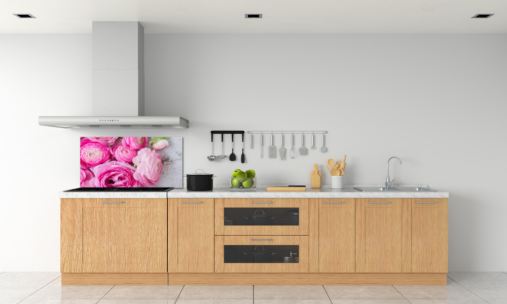 Kitchen splashback Wild roses