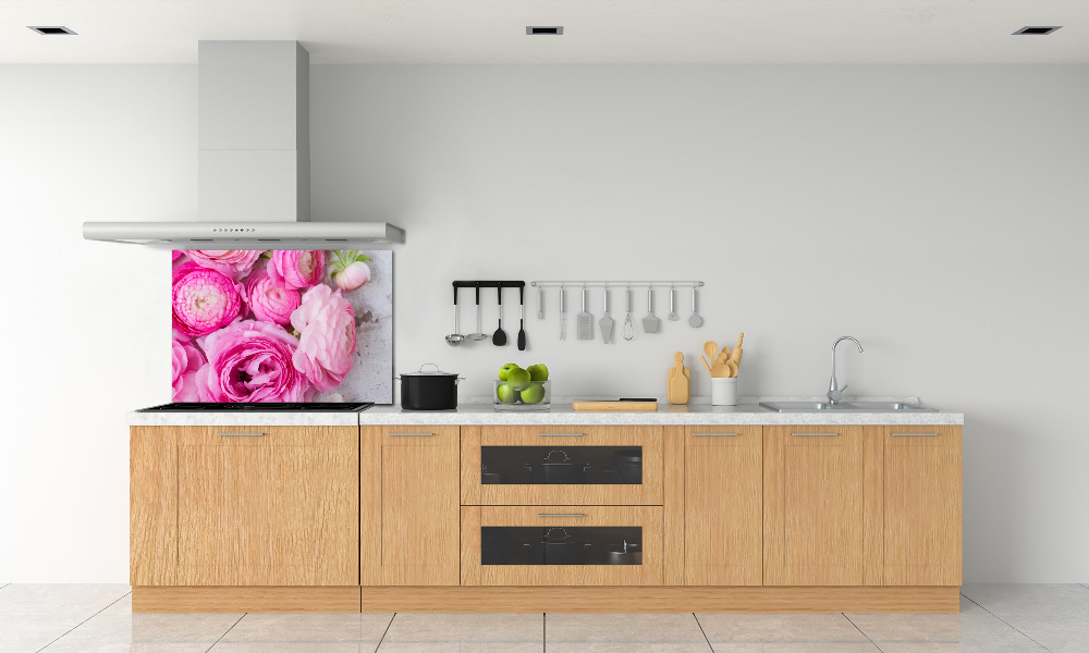 Kitchen splashback Wild roses