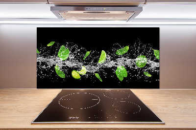 Cooker splashback Lime with mint