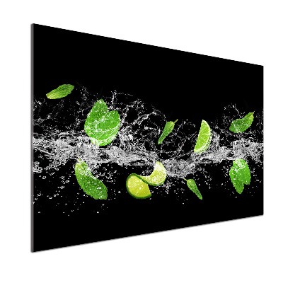 Cooker splashback Lime with mint