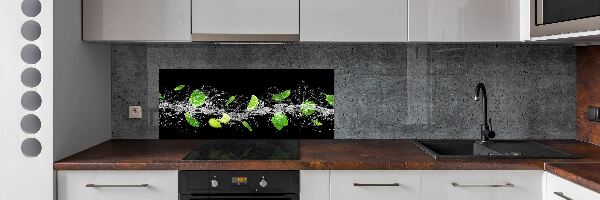 Cooker splashback Lime with mint