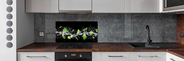 Cooker splashback Lime with mint