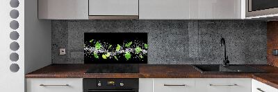 Cooker splashback Lime with mint