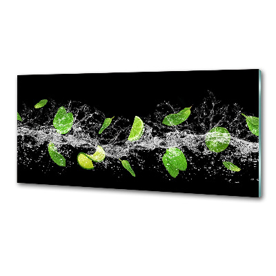 Cooker splashback Lime with mint