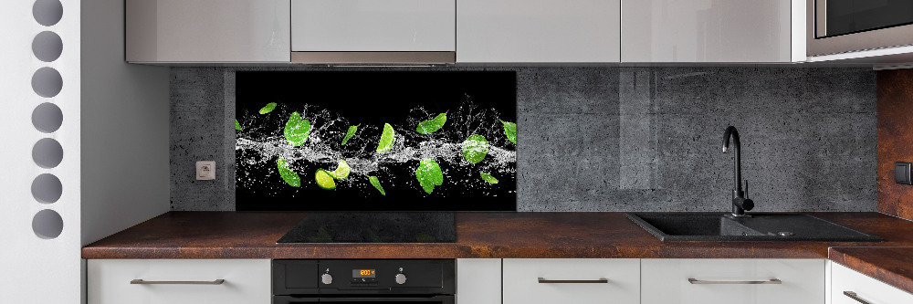 Cooker splashback Lime with mint