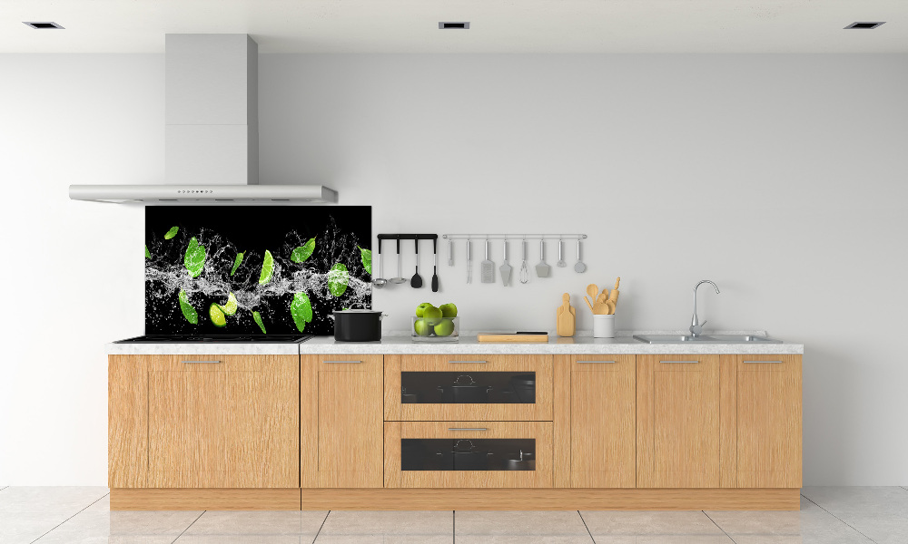 Cooker splashback Lime with mint