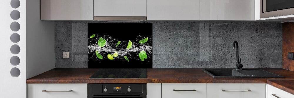 Cooker splashback Lime with mint