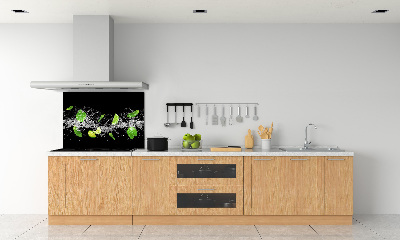 Cooker splashback Lime with mint