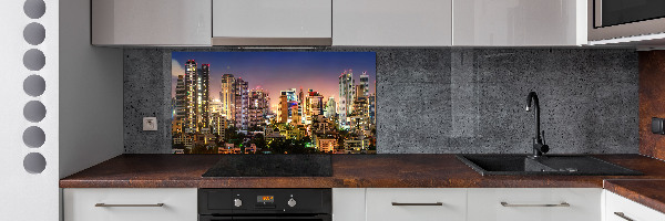 Cooker splashback Bangkok at night