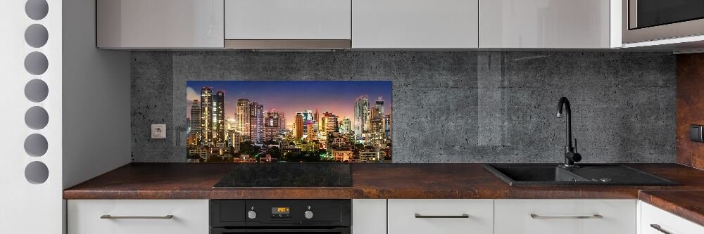 Cooker splashback Bangkok at night