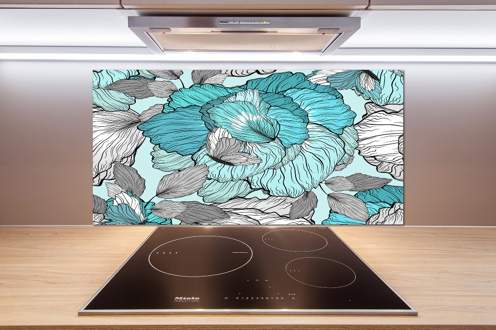 Kitchen splashback Floral pattern