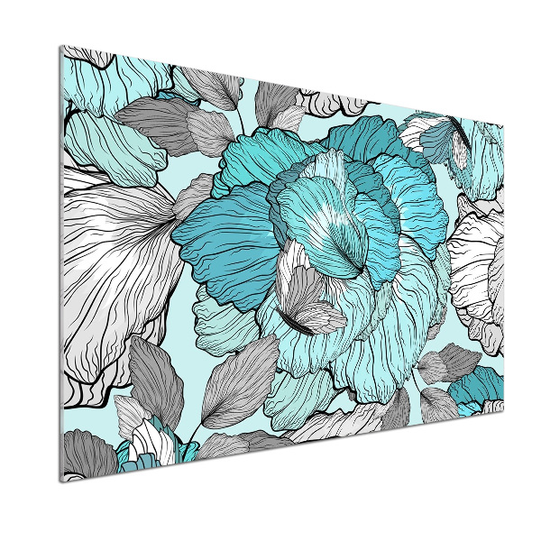 Kitchen splashback Floral pattern