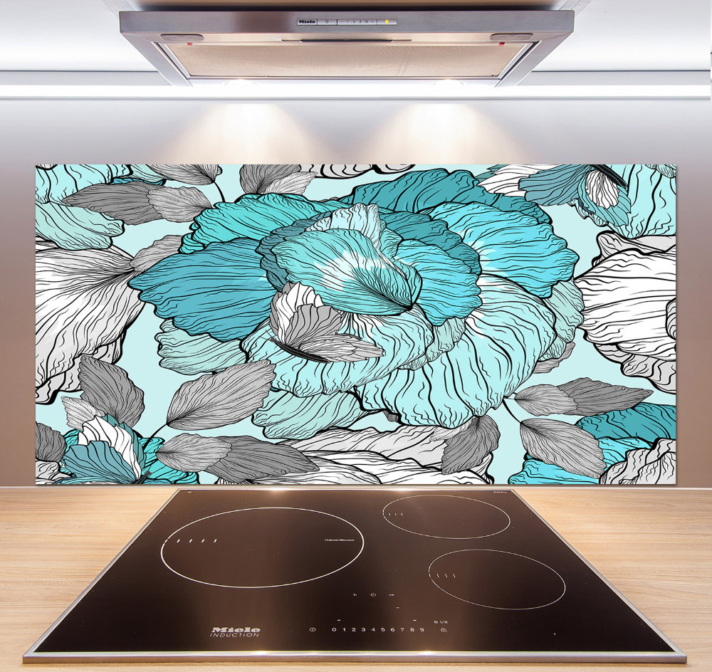 Kitchen splashback Floral pattern