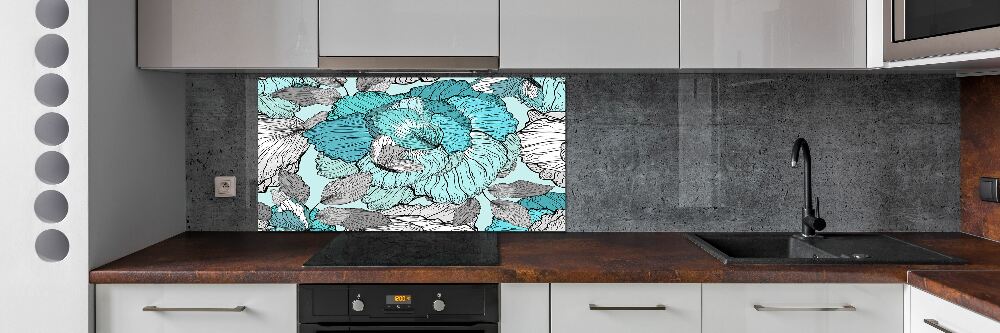 Kitchen splashback Floral pattern