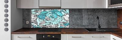 Kitchen splashback Floral pattern