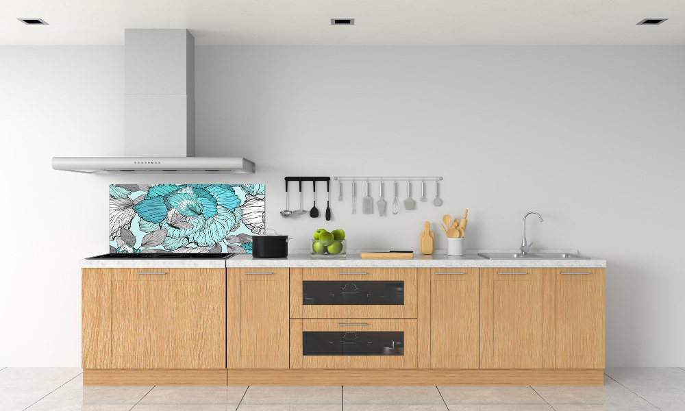 Kitchen splashback Floral pattern