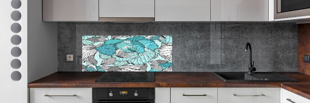 Kitchen splashback Floral pattern