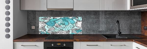 Kitchen splashback Floral pattern