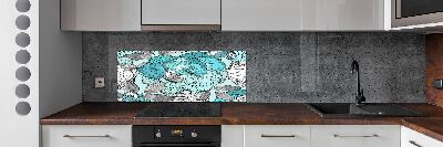 Kitchen splashback Floral pattern