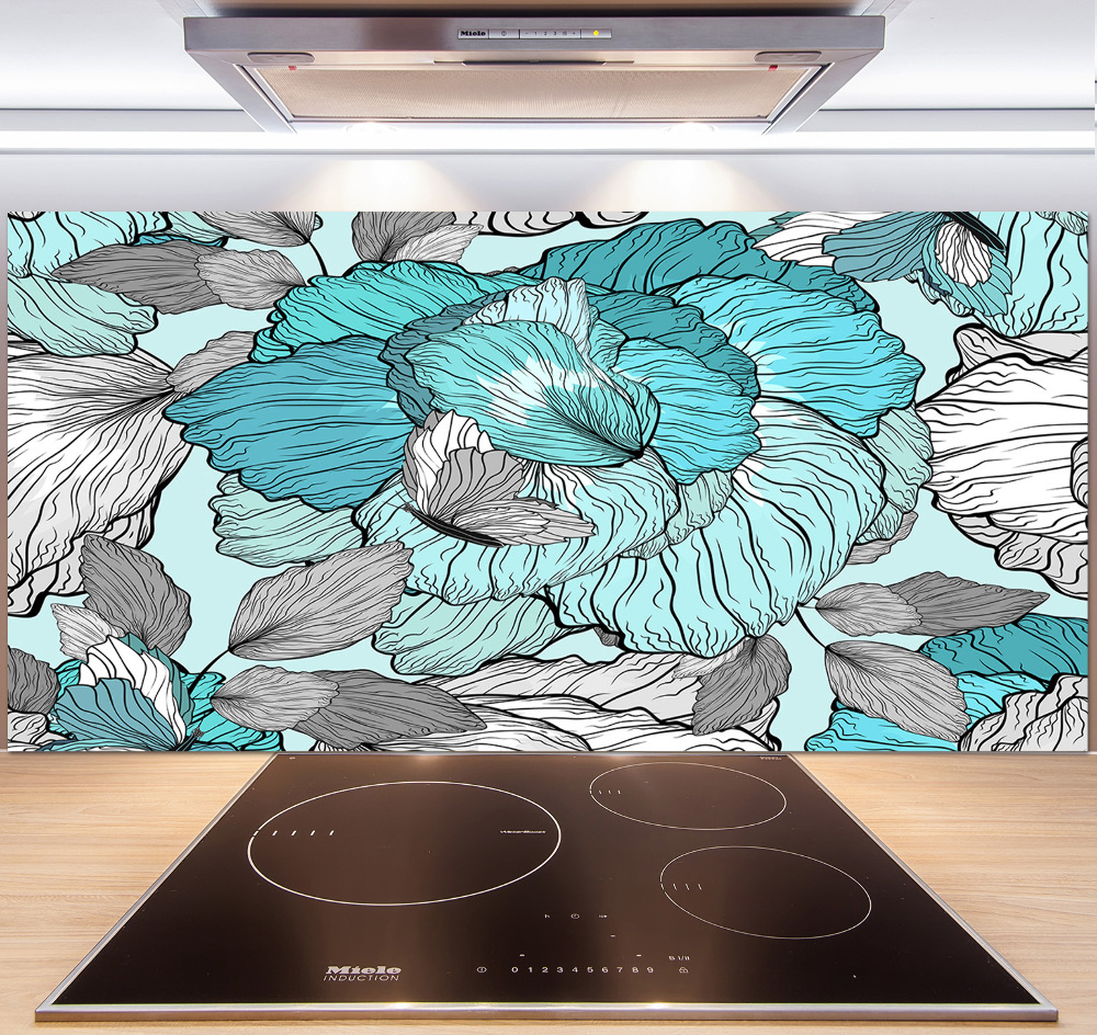 Kitchen splashback Floral pattern