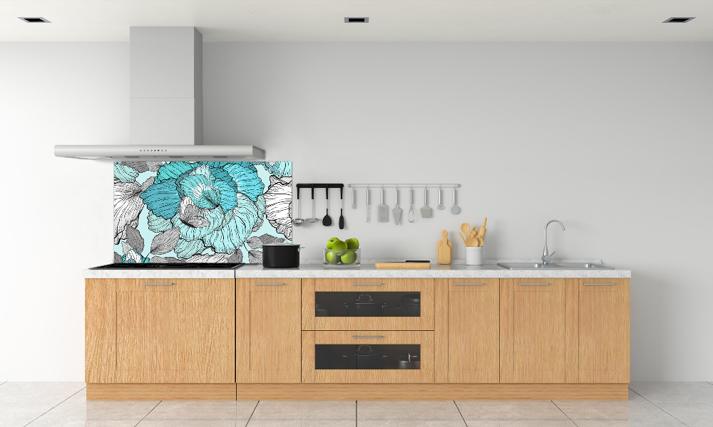 Kitchen splashback Floral pattern